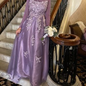 Size 10 8 6 purple  dress prom wedding party
